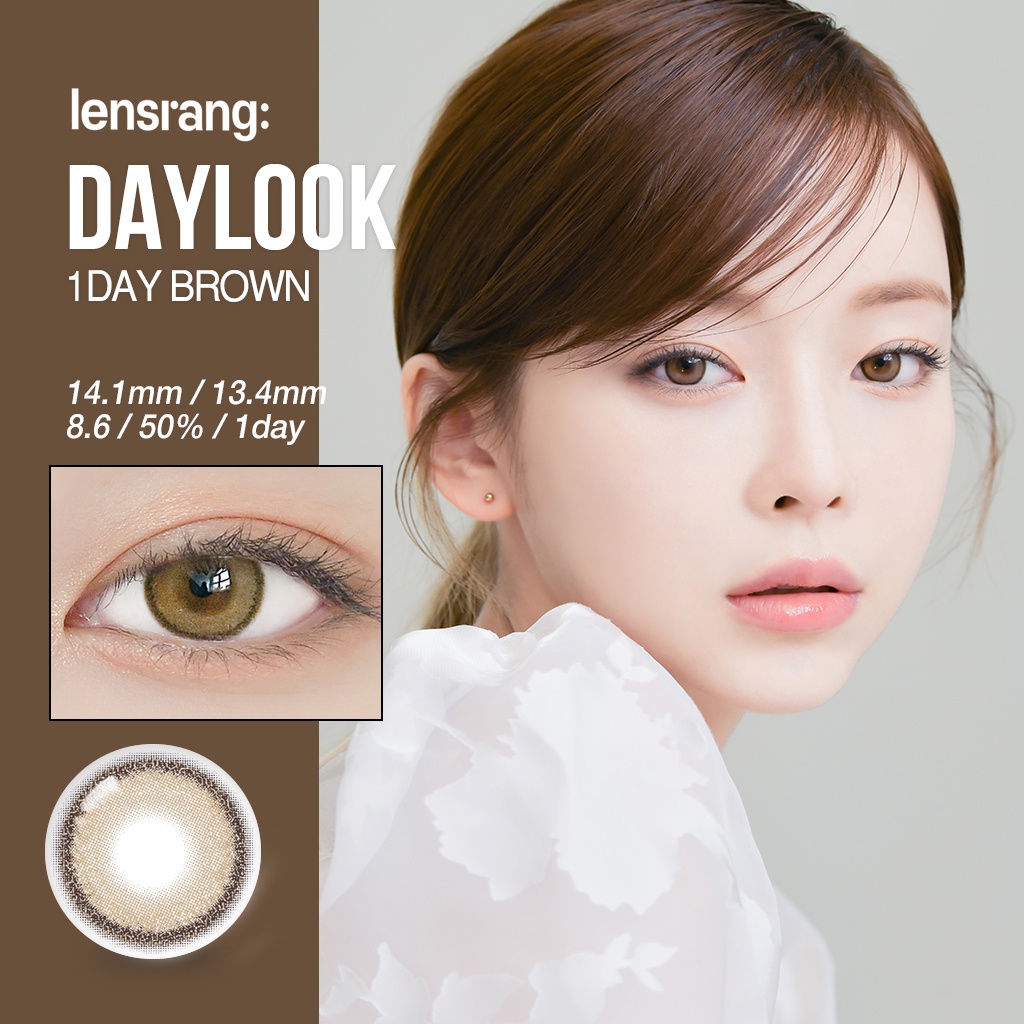 [LENSRANG] DAYLOOK 1Day BROWN color contact lens from korea(2 different