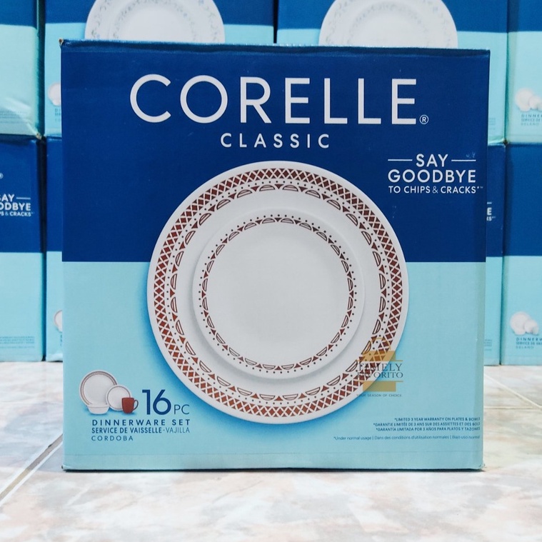 Corelle Classic Cordoba 16Piece Dinnerware Set Shopee Philippines