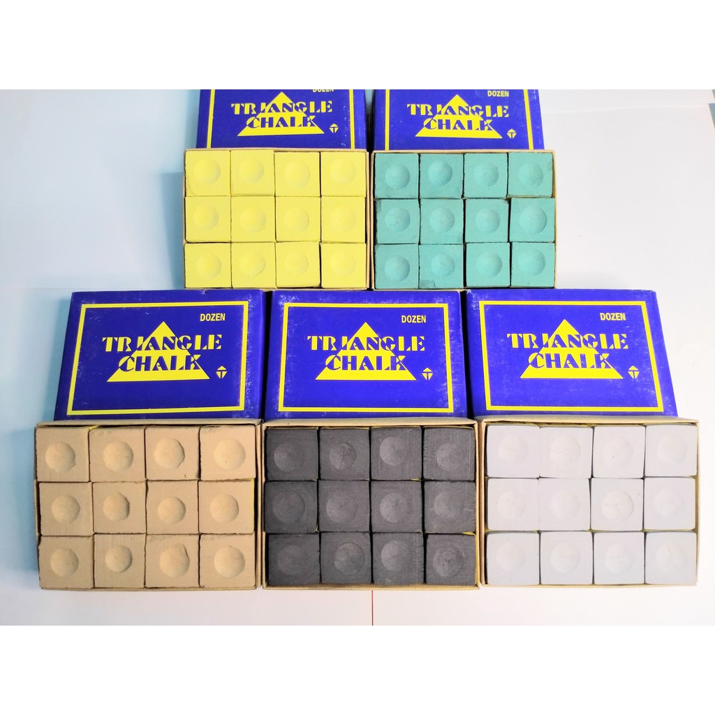 5 PCS TRIANGLE BILLIARDS CHALK COMES WITH DIFFERENT COLOR (tisa sa bilyaran) Shopee Philippines