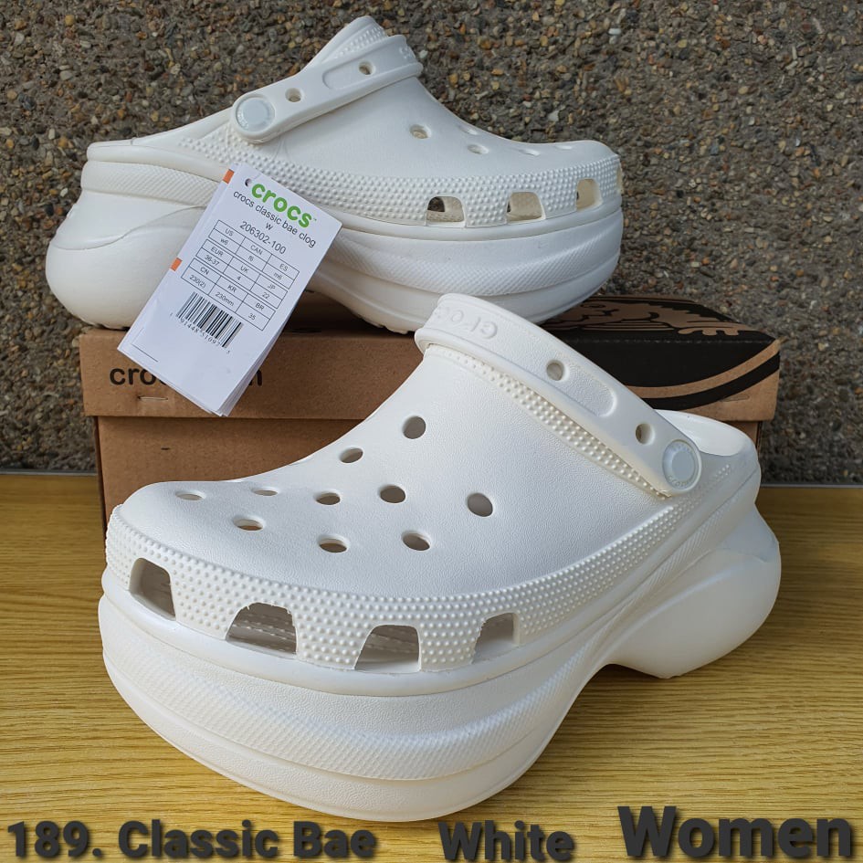 ONHAND Crocs 189. Classic Bae Clog White 100 Authentic Quality