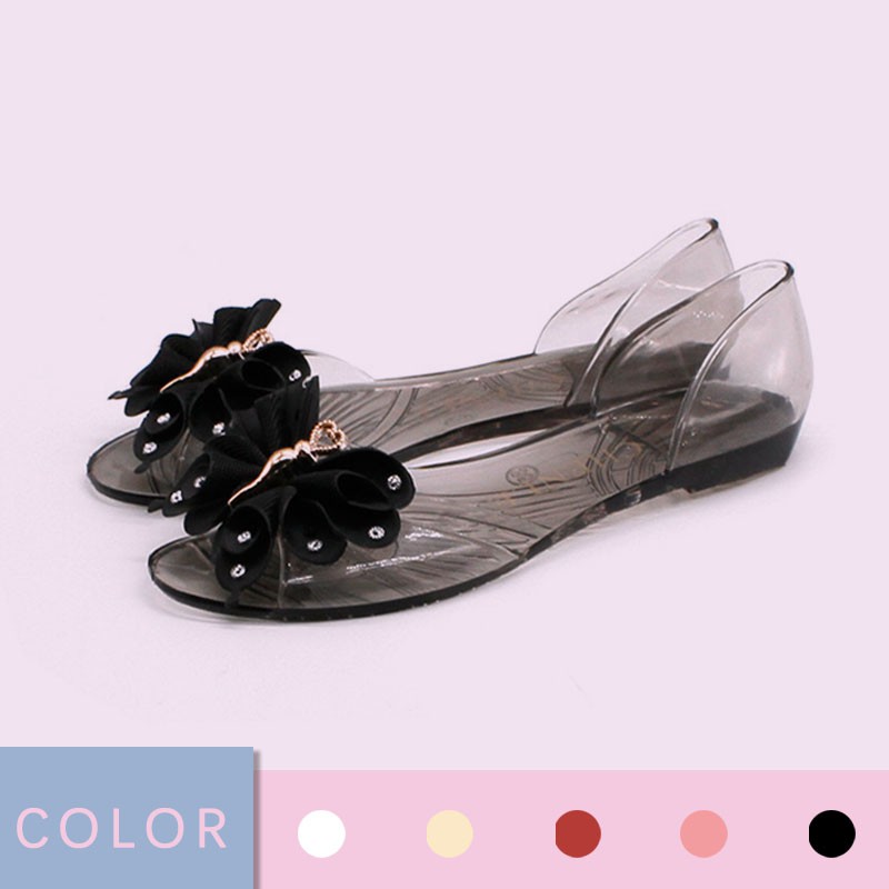 Peep toe best sale jelly sandals