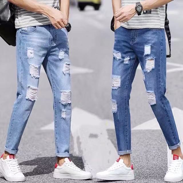 3 Color Korean ripped jeans for Mens /Cod | Shopee Philippines