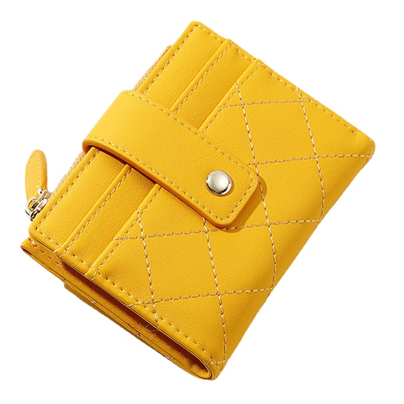 New Women Brand Designer Thread Medium Wallet Zipper Coin Purse Card Holder  Shout Purse Female Clutch Wallet Ladies Carteira