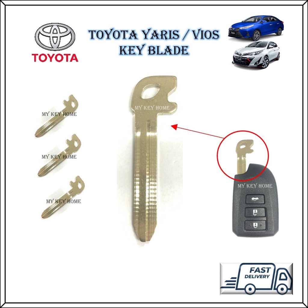 Toyota VIOS / YARIS Smart Key (BLANK KEY BLADE ONLY) | Shopee Philippines
