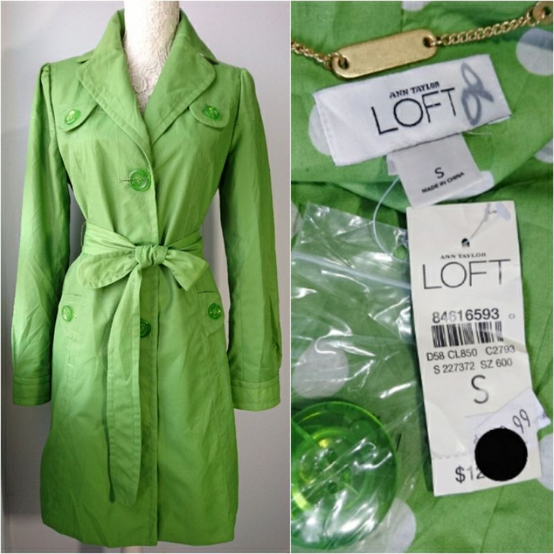 Ann taylor hot sale green coat