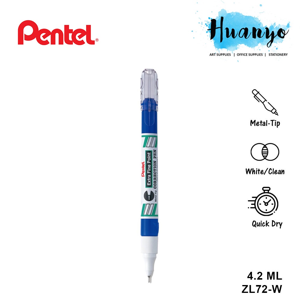 Pentel Correction Pen Metal Tip Extra Fine Fine Point ML/