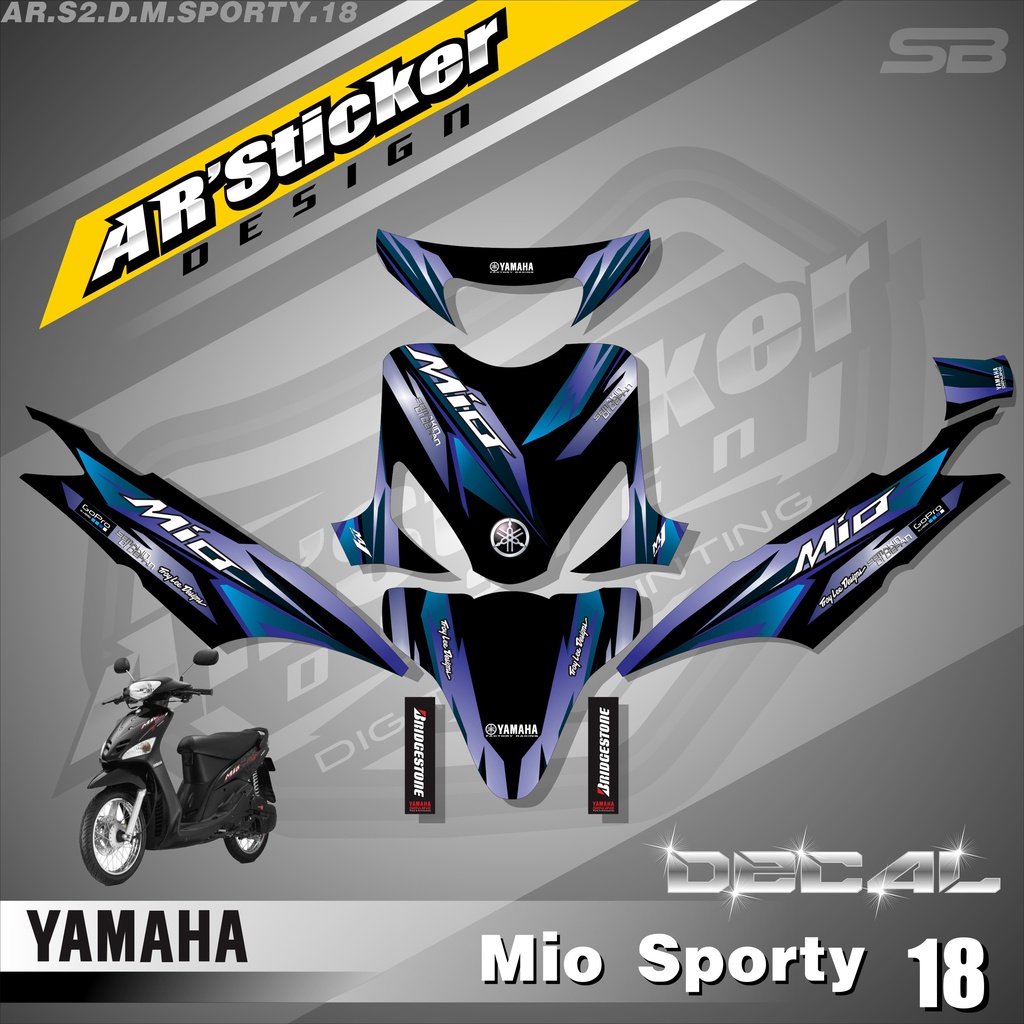 Mio Sporty Full Body Decal Sticker Mio Sporty Sticker Decal Lis