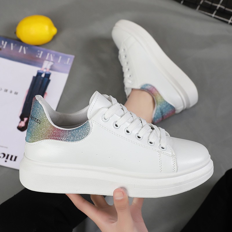 Korean white shoes on sale shopee