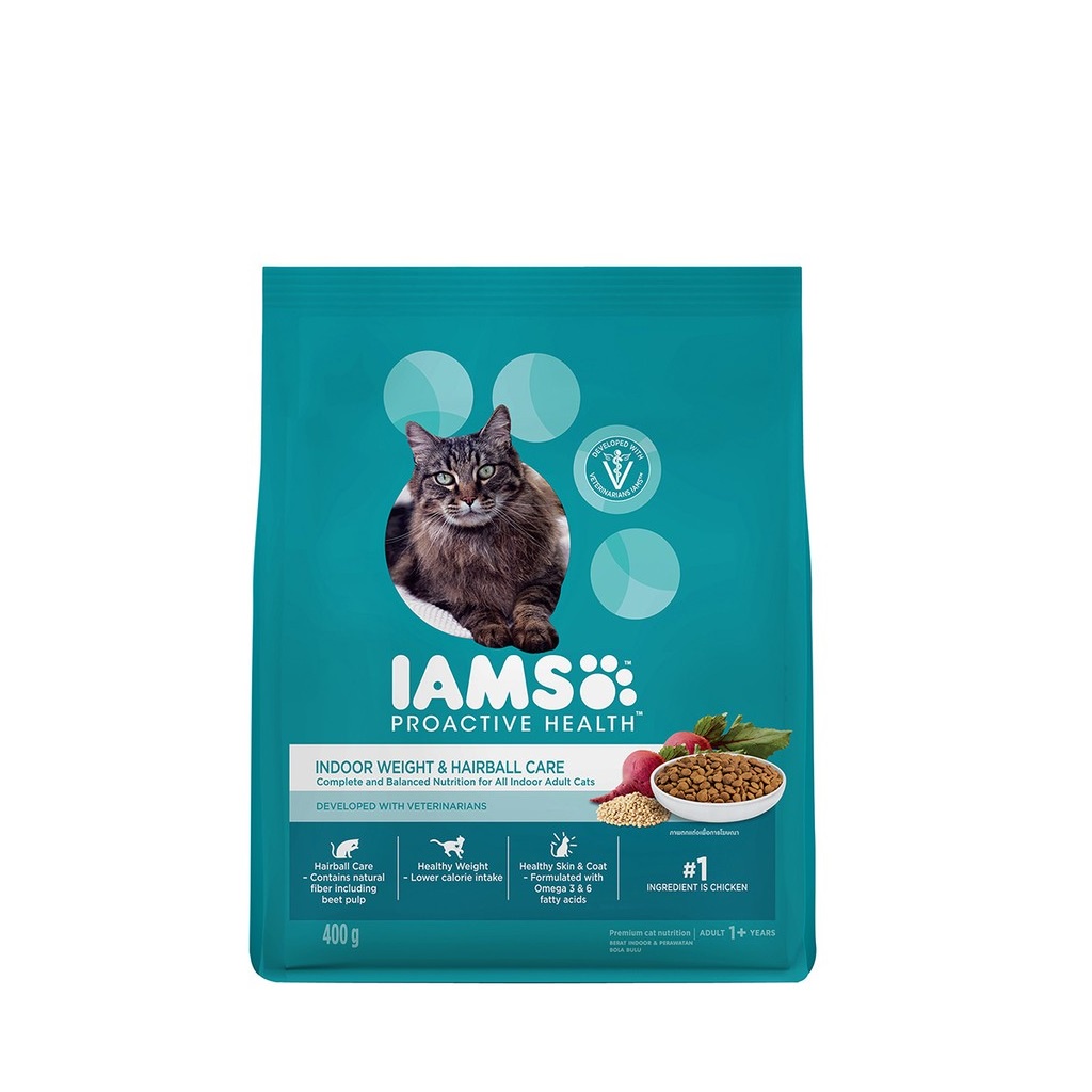 IAMS Indoor Weight & Hairball 400g | Shopee Philippines