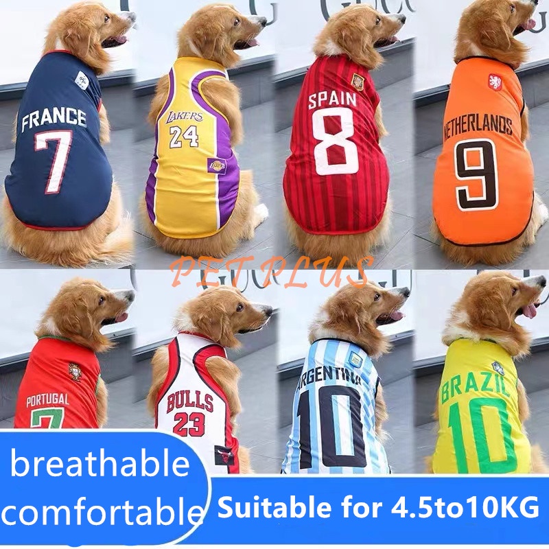 Dog clothes big dog clothes dog jersey puppy clothes dog clothes for shih tzu basketball uniform Shopee Philippines