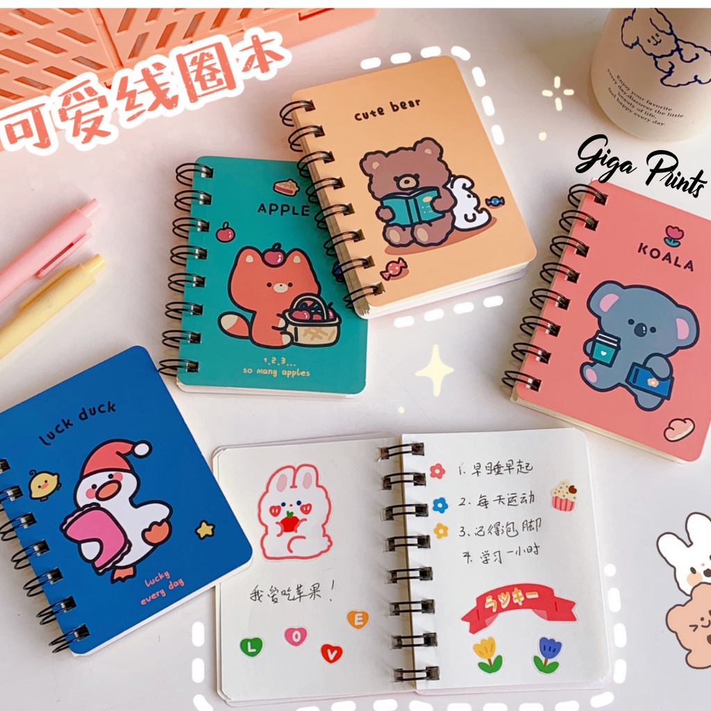 Kawaii Cute Cartoon Mini Notebook Notepad Stationery | Shopee Philippines