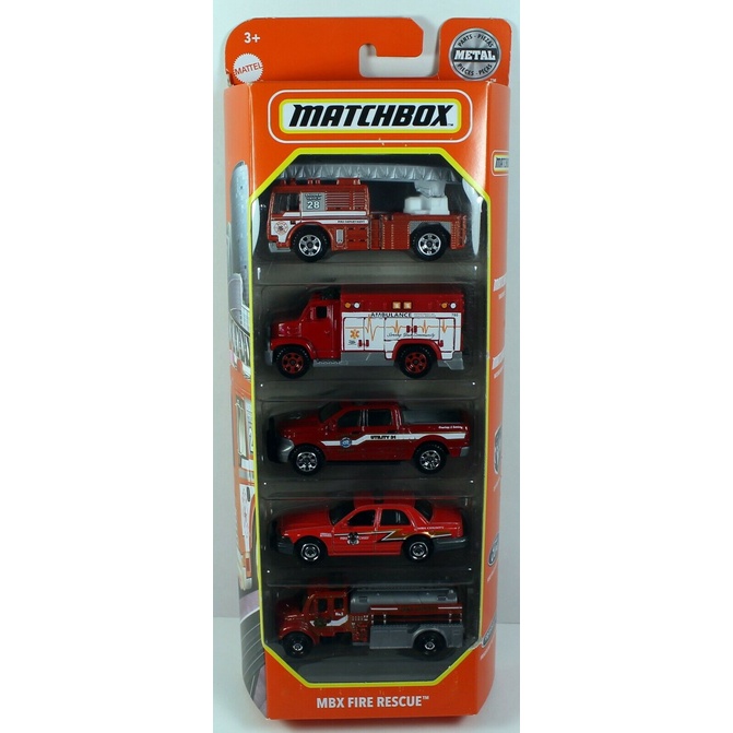 Matchbox Mbx Fire Rescue 5 Pack Set 164 Scale Ram 1500 Police Tanker Hjc04 Shopee Philippines 4197