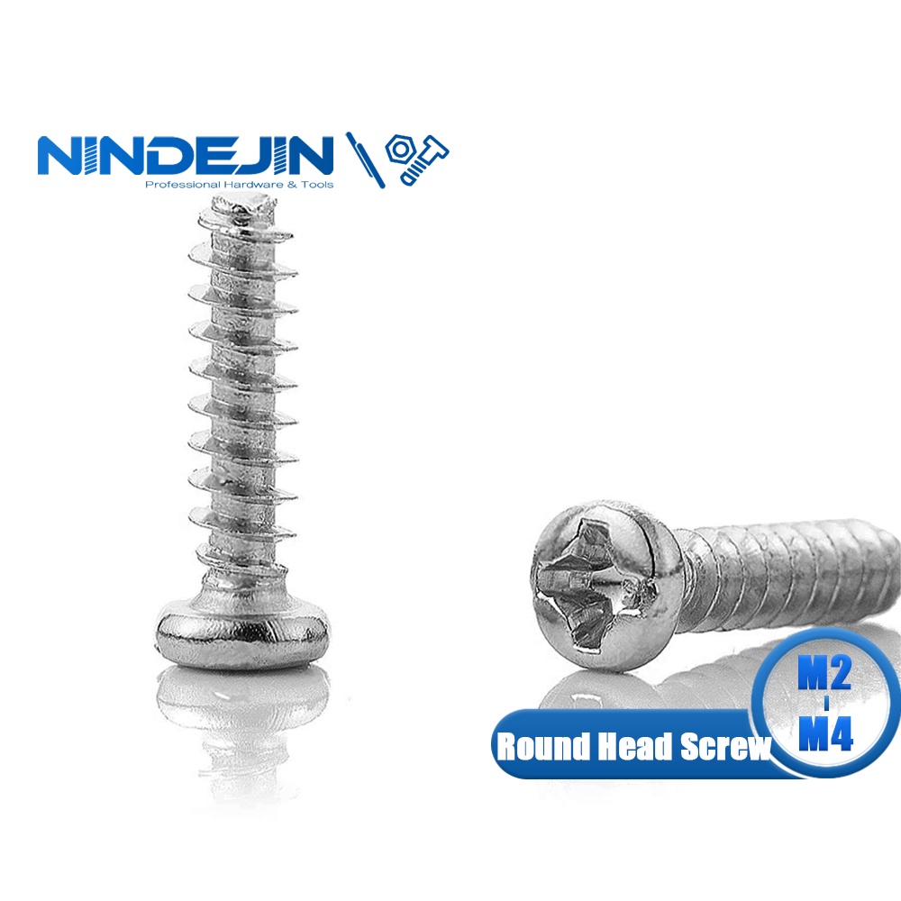NINDEJIN 450 PCS Miniature Screws Phillips Flat Head Small