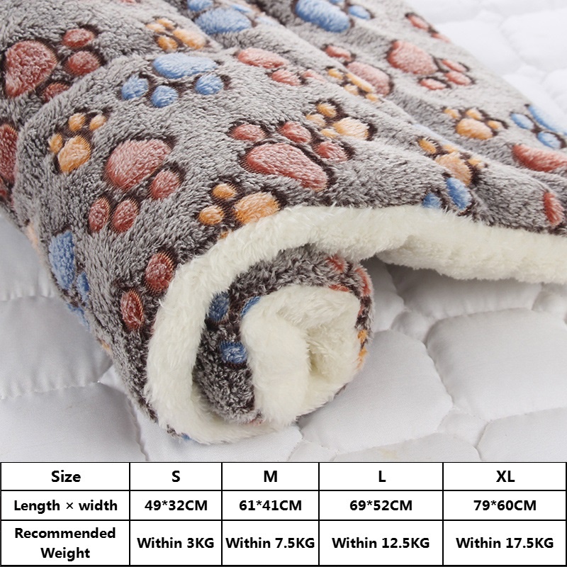 Pet Dog Bed Blanket Thicken Cat Bed Pet Bed Mat Soft Flannel Dog ...