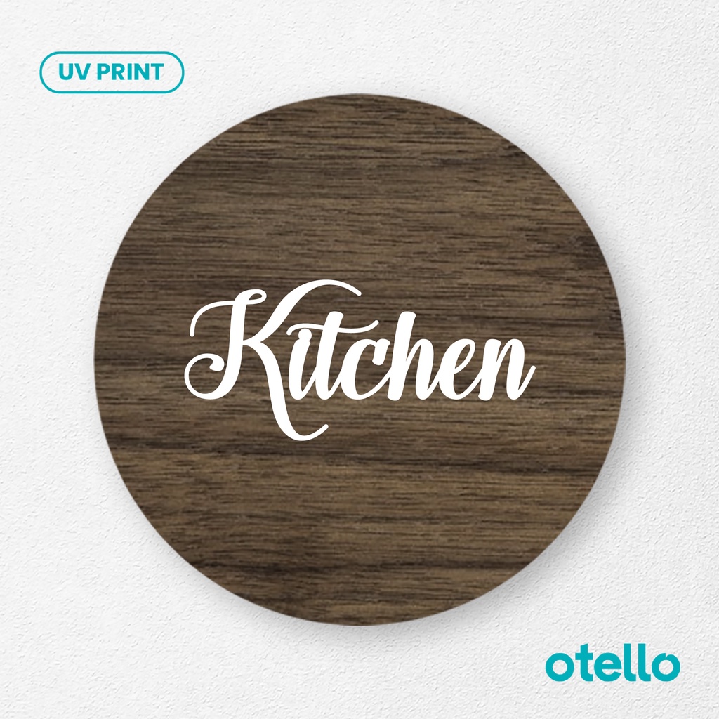 KAYU Signage Kitchen Sign Board Wooden Sticker Label Kitchen Room Name ...