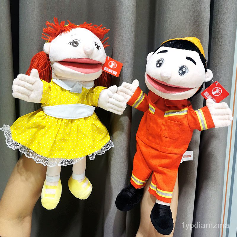 Family Open Mouth Glove Puppets Plush Toys Role Playing Hand Puppets ...