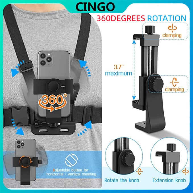 GoPro Chest Harness Holder body chest cp holde chest cellphone holder