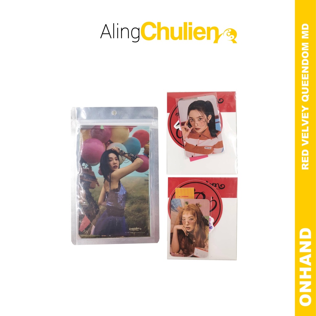 RED VELVET Queendom Official MD Photo Postcard Set Luggage Sticker Set ...