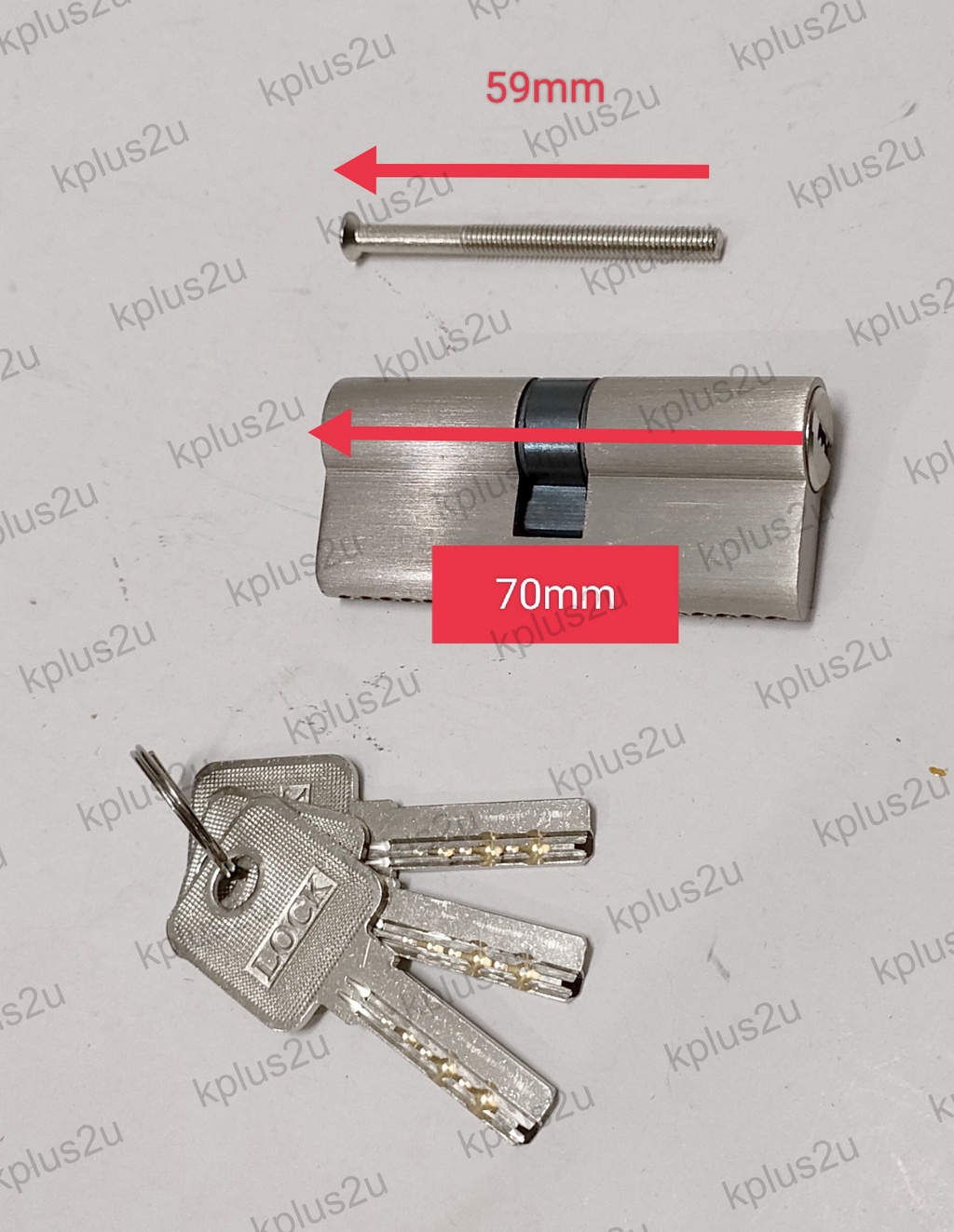 Lock Mortise Cylinder Lock 70mm Keyside Lock Pin both Key Tumbol Key ...