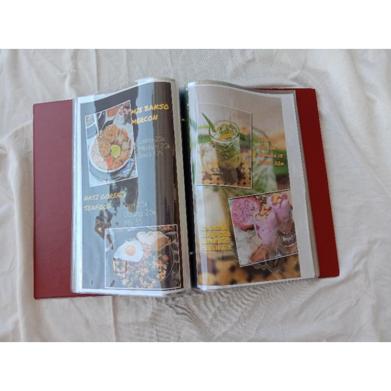 Menu folder/menu holder/restaurant menu book/menu book | Shopee Philippines