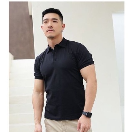 Black polo shirt clearance fashion