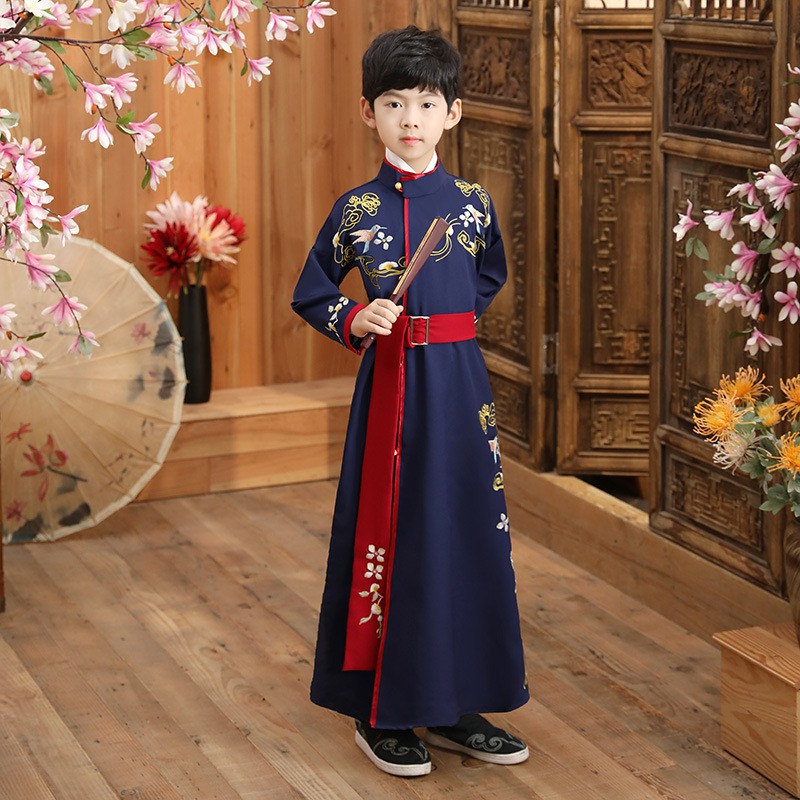 Chinese Traditional Costume Boy Martial Arts Performance Costume