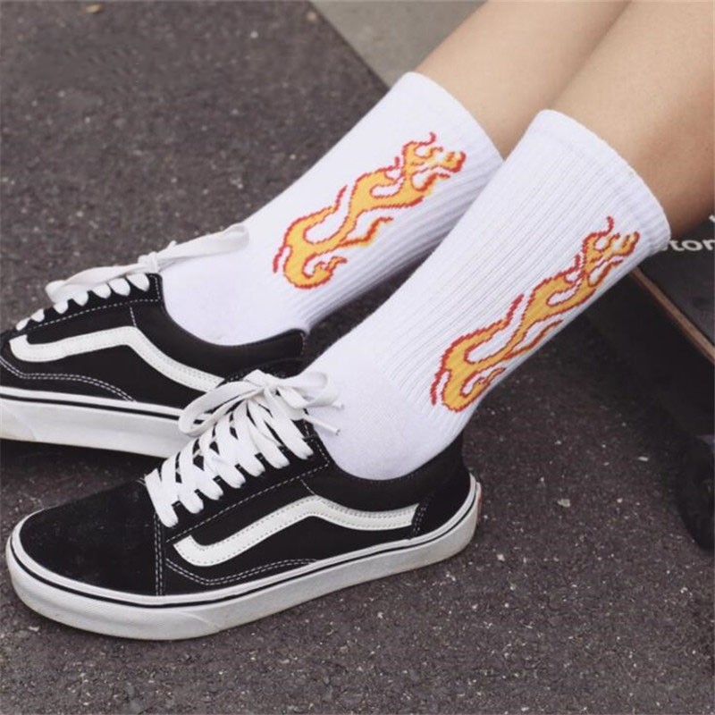 Fire Design Crew Cut Men High Socks | Shopee Philippines