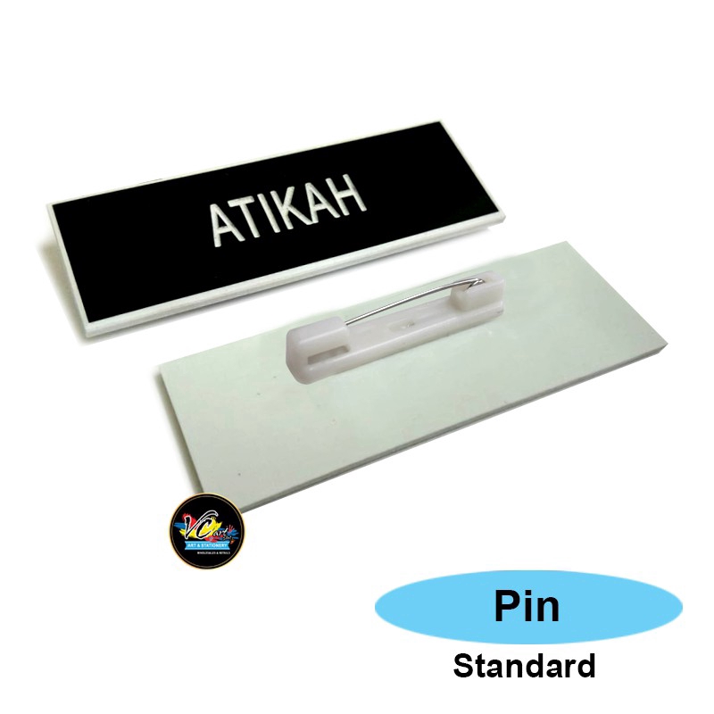 Custom Engraved Name Tag 76x25mm (Standard/Crystal Clear Epoxy Resin ...