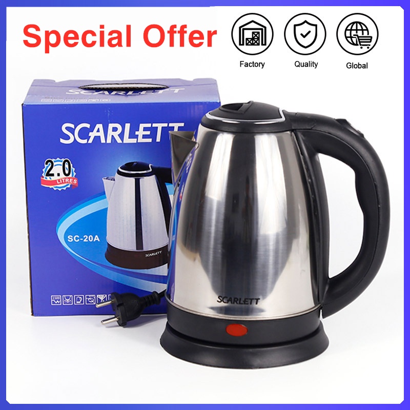 Electric kettle 2L stainless steel electric water heater kettle food