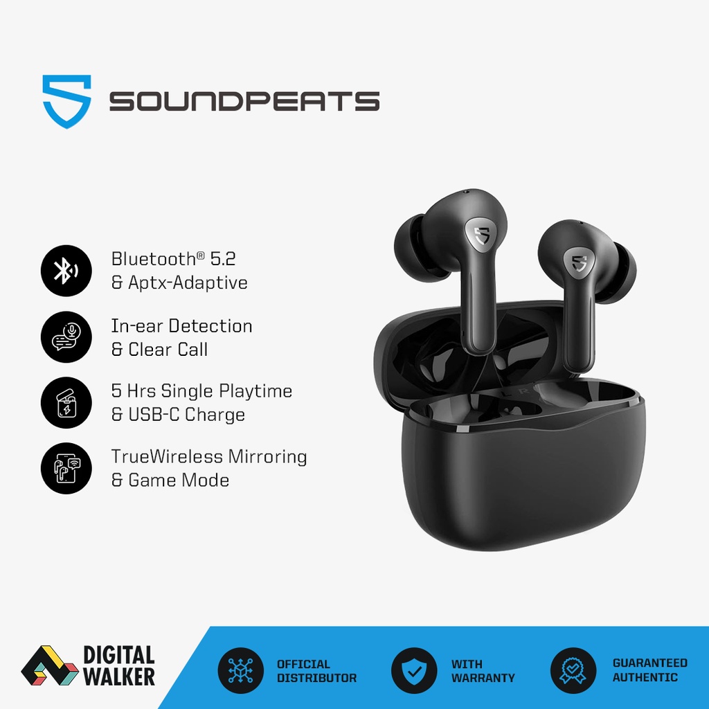 SoundPEATS Air3 Pro True Wireless Earbuds Black Shopee Philippines