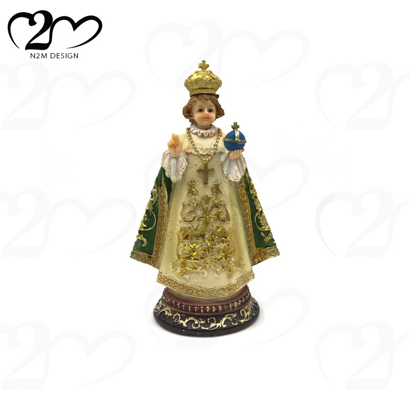 n2m Sto. Nino Green 22cm religious statue | Shopee Philippines