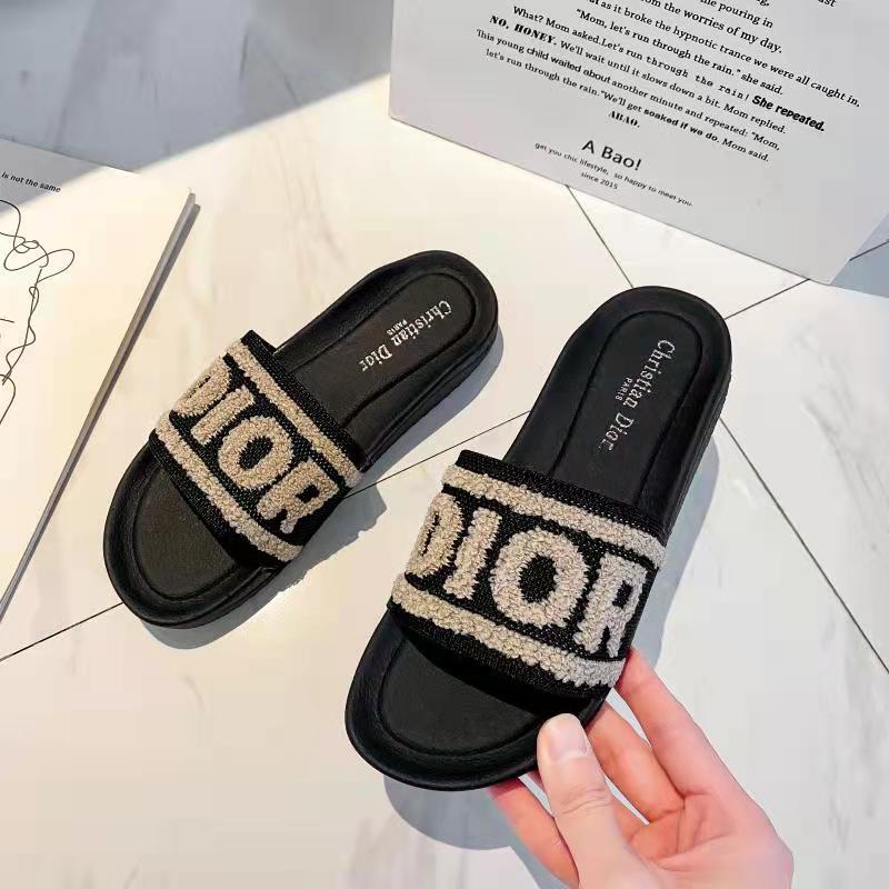 2022 New korea style sliper fashion sandals Three-dimensional ...