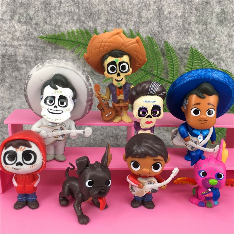 8pcs/set Disney Movie Coco Miguel HECTOR Dante Imelda Pepita