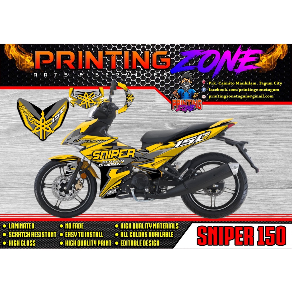 SNIPER150 MXi Full Body Decals Decals Stickers Vinyl High Quality ...