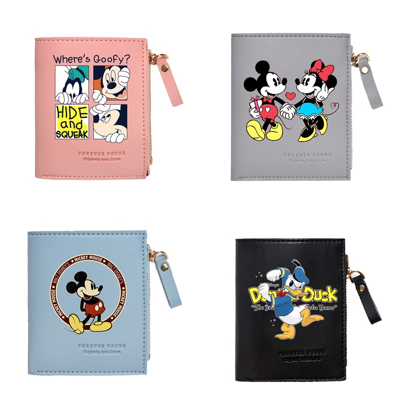 Mickey Mouse Wallet Women Coin Purse Cute Wallet Short Wallet Card ...