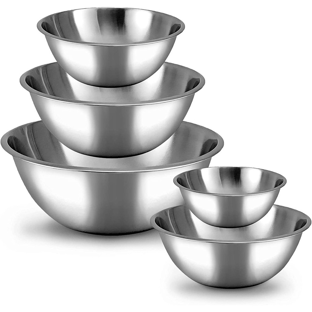 Stainless Steel Mixing Bowl 18 CM 22 CM 24 CM 26 CM (Makapal) AND
