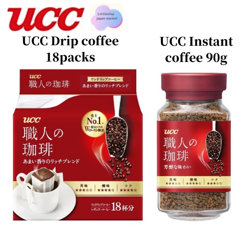UCC Drip Coffee Mocha Blend 18 Cups /1BOX , Instant Coffee Bottle 90g