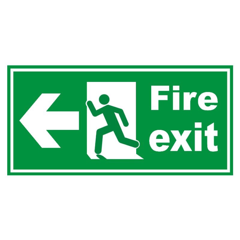 4 x 8 inches Fire Exit signage / green signage / PVC ID material ...