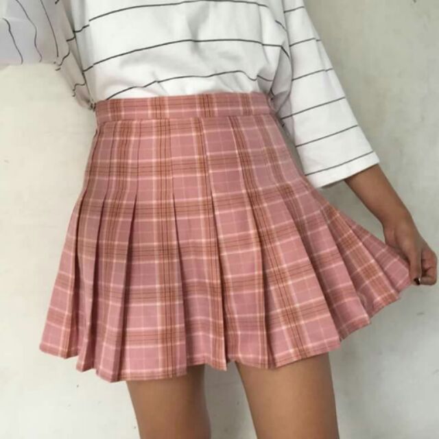 Pink tartan best sale tennis skirt