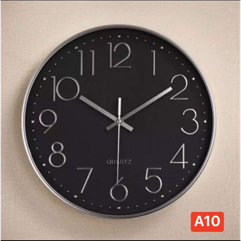 10 inch / 24.8 Cm Nordic Wall Clock Modern Design Transparent Glass ...