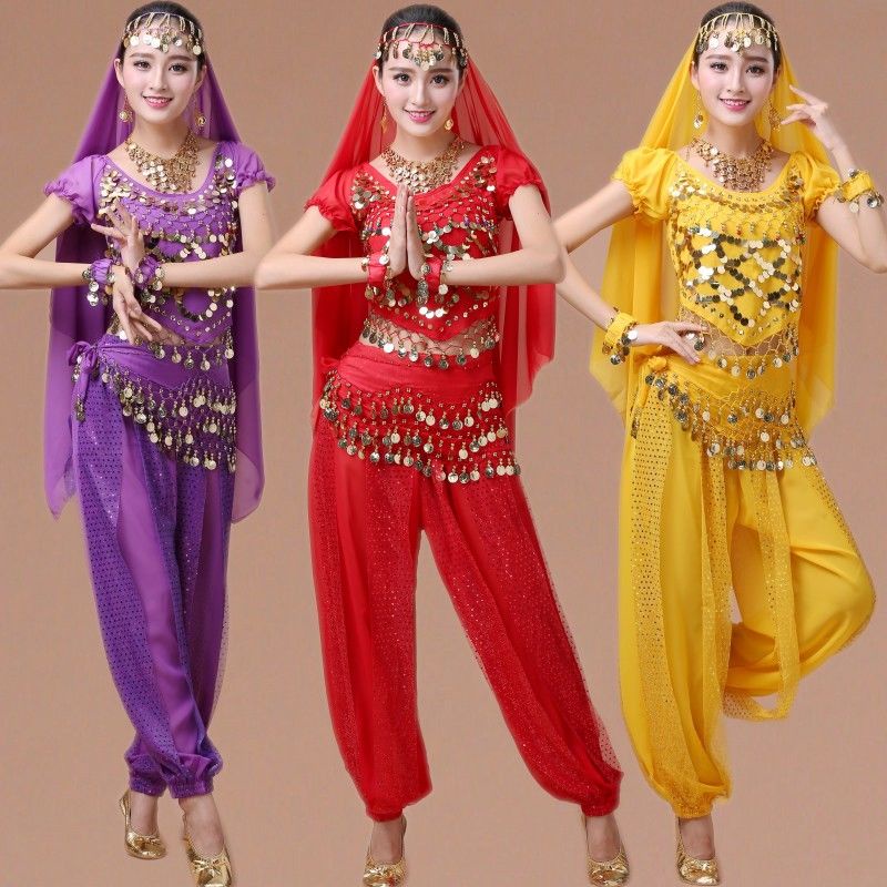 Indian dance performance suit adult national dance yangko dance ...