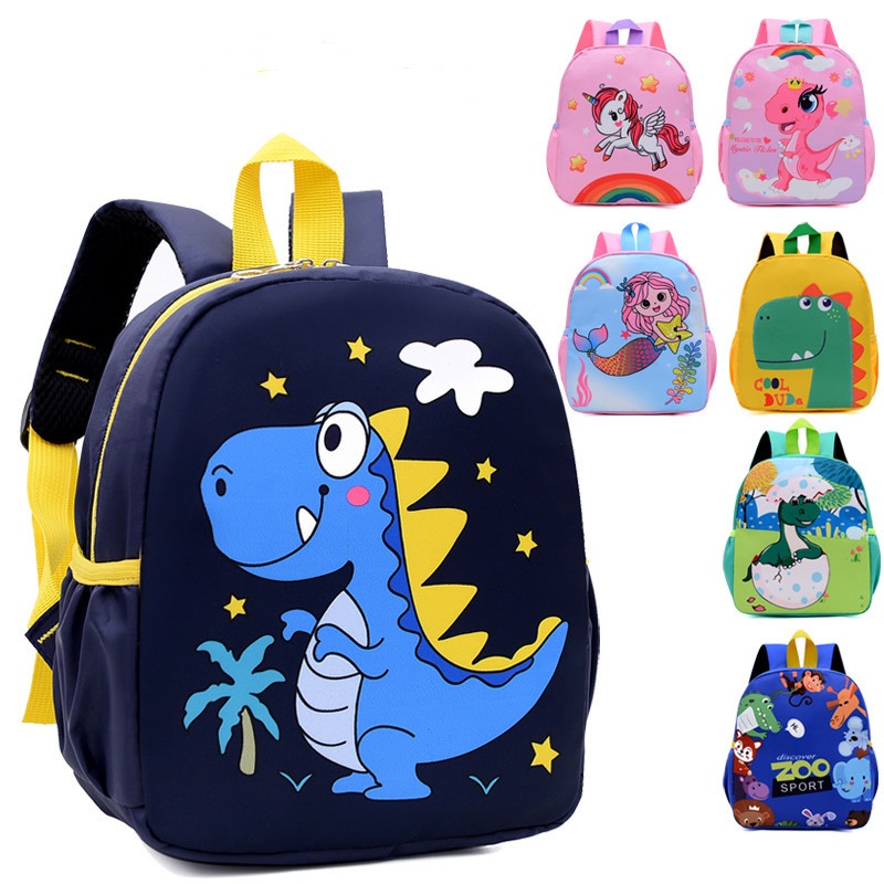 Children's Backpack Cartoon Dinosaur Unicorn Zoo Series Baby ...