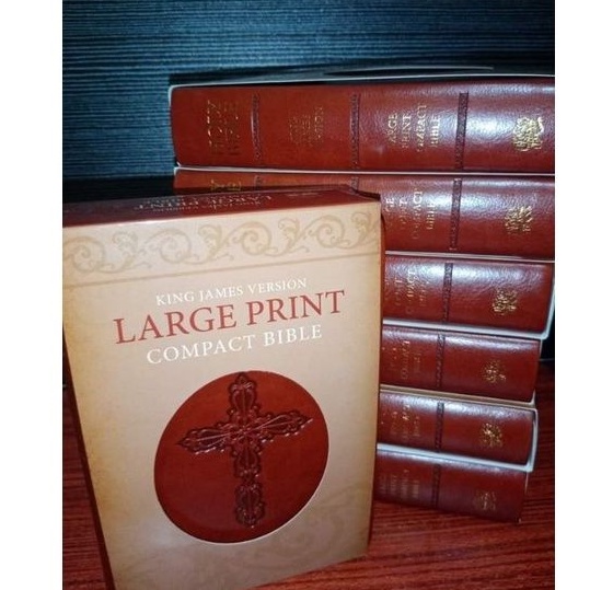 KJV 1611 LARGE PRINT COMPACT BIBLE CROSS DESIGN ( 4 x 6) | Shopee ...