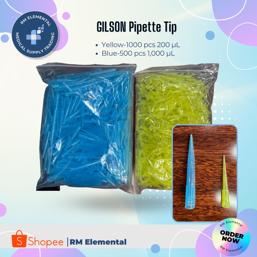 Pipette Tip (GILSON) Yellow-1,000 pcs 200 μL / Blue-500 pcs, 1,000 μL ...