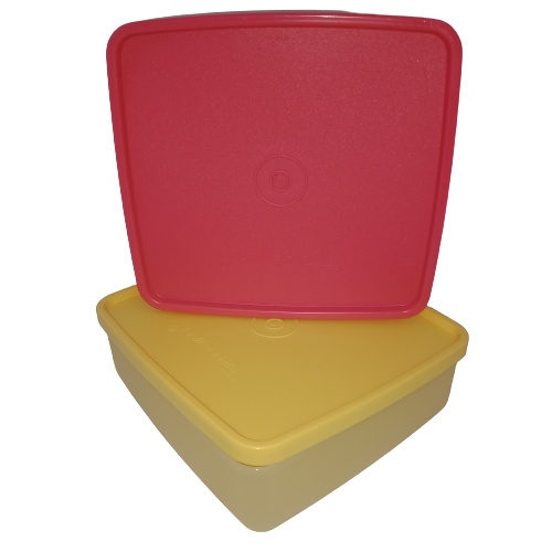 Food Container/ Cake Box/ Large Square Away Tupperware (2 Pcs) | Shopee ...