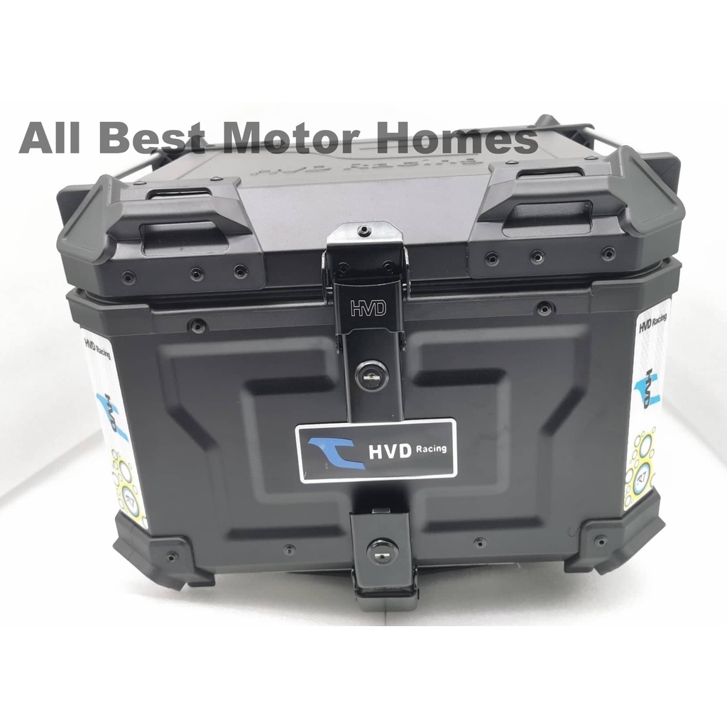 Motorcycle TOP BOX HVD Racing ALLOY 45L/55L No Backrest Pad (silver ...