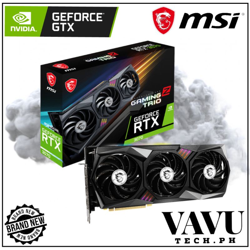 MSI RTX 3070 Gaming Z Trio 8GB GDDR6 Video Graphics Card Shopee