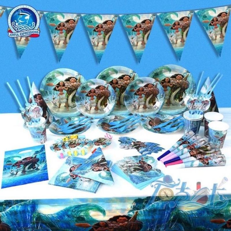 Moana Theme Happy Birthday Party Decorations Supplies Balloons Banner — free download