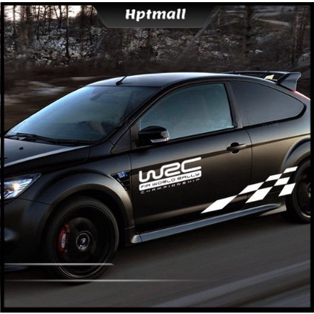 Black White Grid Totem Decals Car Stickers Full Body Car Styling