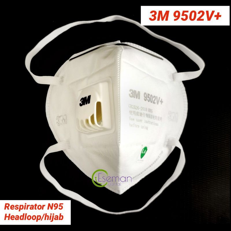 3m 9502v + N95 Headloop Hijab Headloop Mask Valve Filter Respirator ...